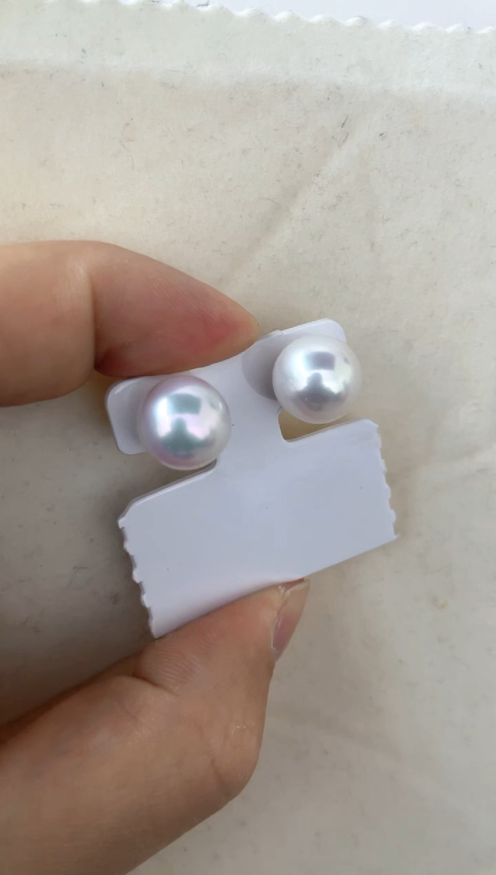 【闪购商品】淡水珍珠耳饰银S925镶嵌耳钉