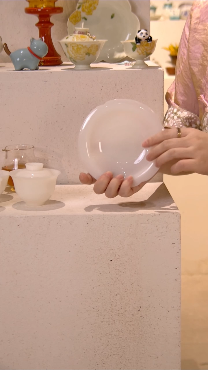 璞玉-冰种瓷-卷边壶承