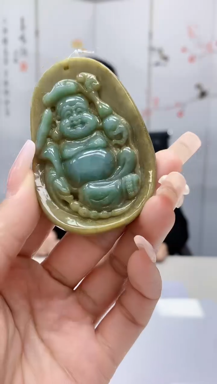 【闪购商品】定制翡翠未镶嵌5152lr-毛货挂件26