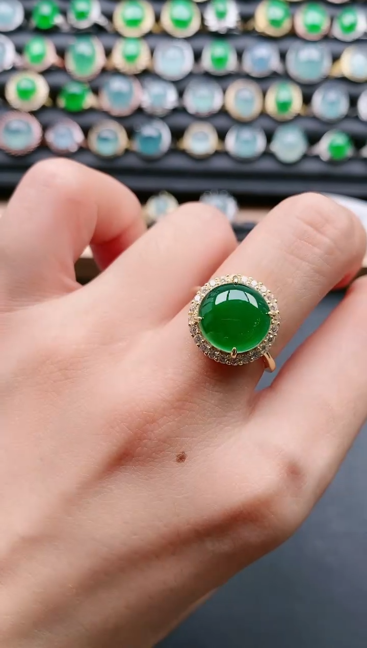 【闪购商品】翡翠戒指银S925镶嵌11111