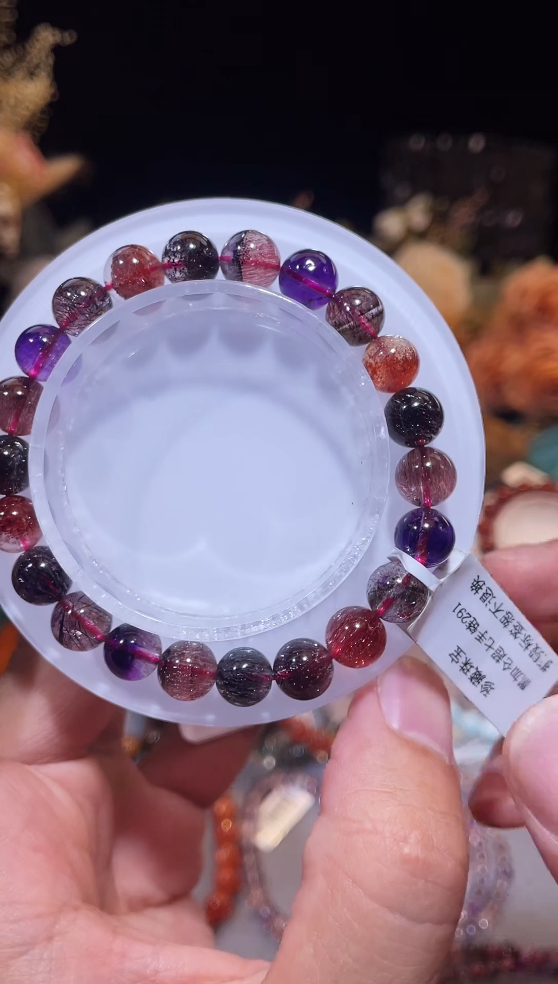 未镶嵌手串水晶黑加仑超七8m+