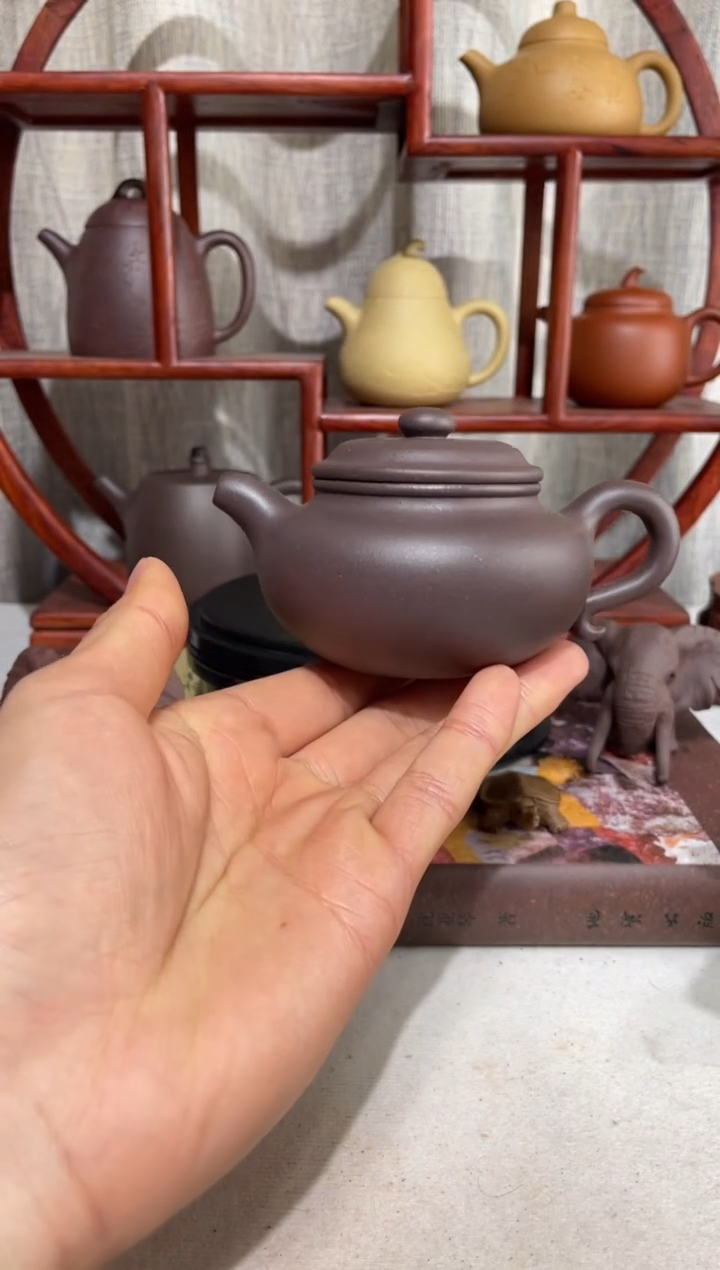 【闪购商品】紫砂茶壶微微瑕台西底板紫泥大亨仿古160cc