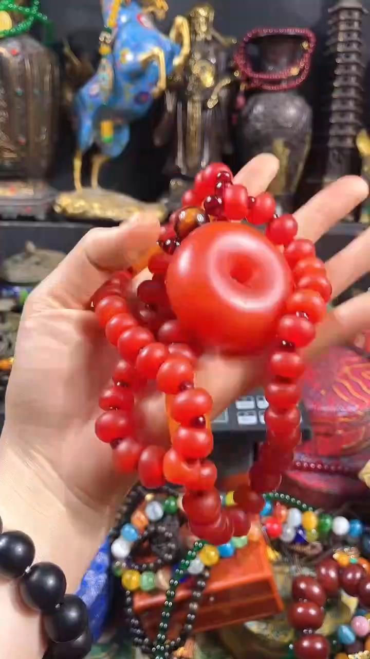 【闪购商品】蜜蜡颈饰未镶嵌红色蜜蜡项链154487