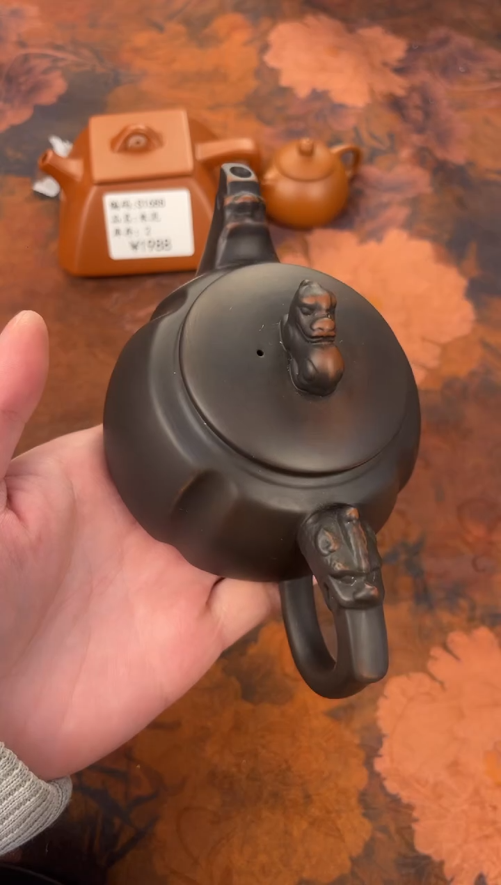 茶杯紫砂-紫陶四方壶