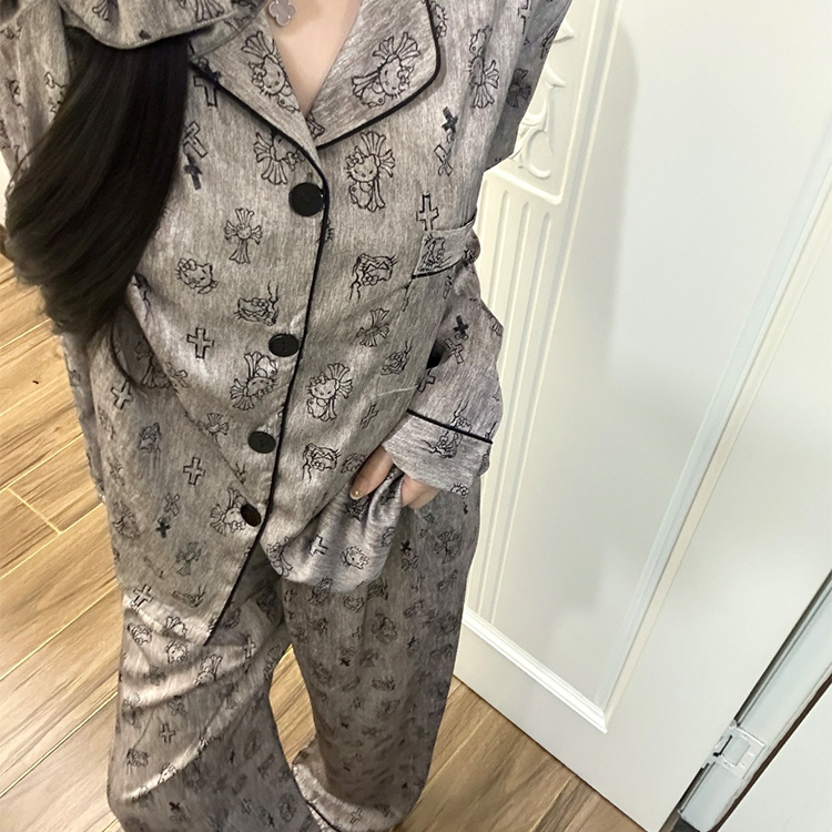 冰丝睡衣女士春秋款爆款2025新款hellokitty仿真丝长袖家居服套装