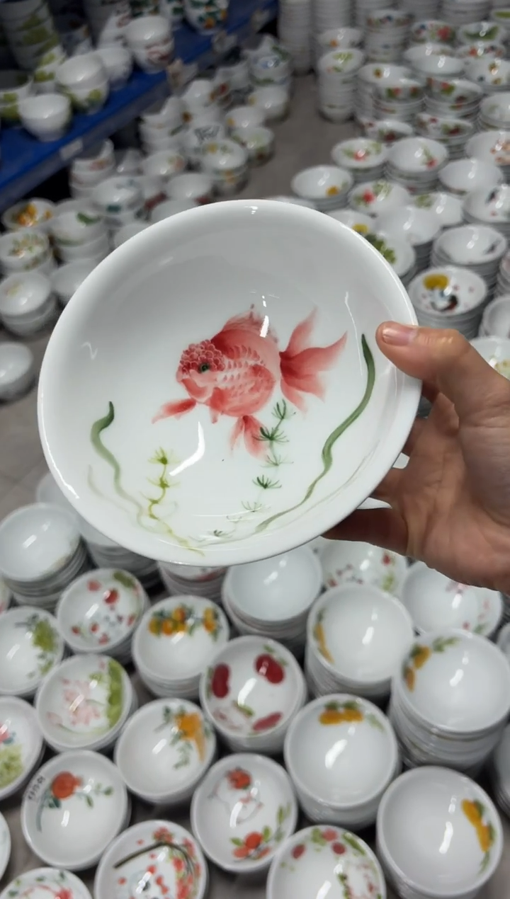 景德镇高温陶瓷食品级手绘釉中彩-壮壮碗