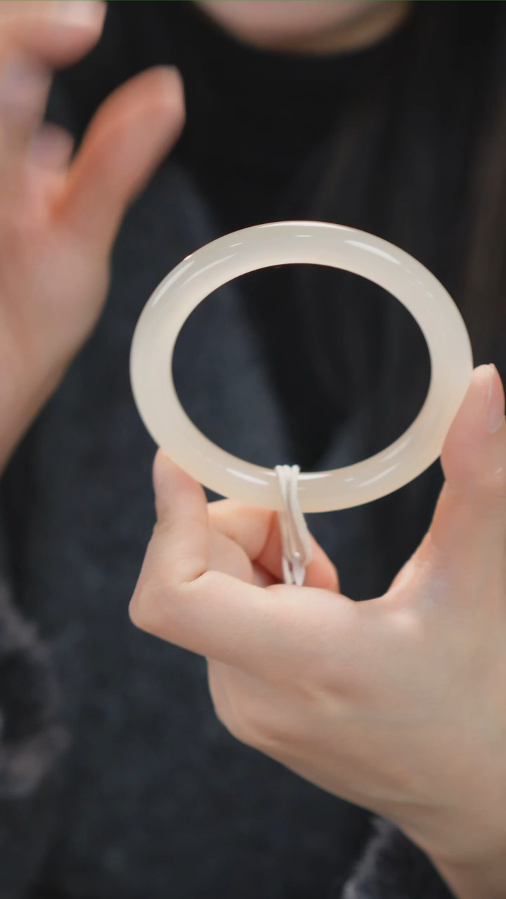 【闪购商品】和田玉手镯未镶嵌124【柚子来啦】和田玉拍一发一57