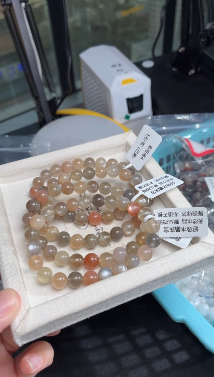 未镶嵌手链月光石3号4条多样性发一E8+