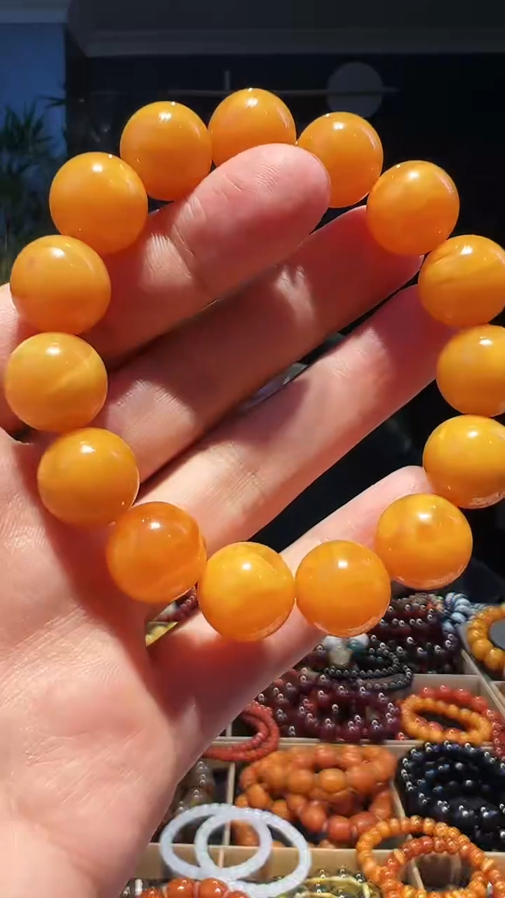 【闪购商品】蜜蜡手串未镶嵌14+血蜜