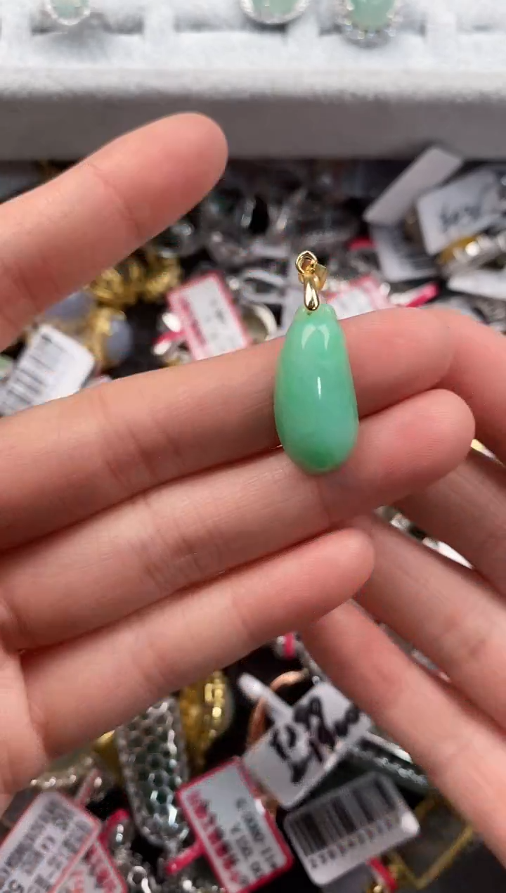 银S925镶嵌戒指翡翠777           6