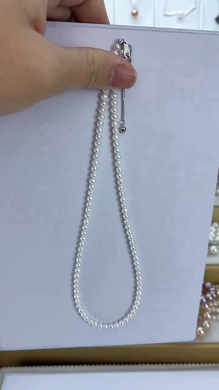 【闪购商品】淡水珍珠颈饰未镶嵌21天然极光珍珠奥白光小米珠4-5