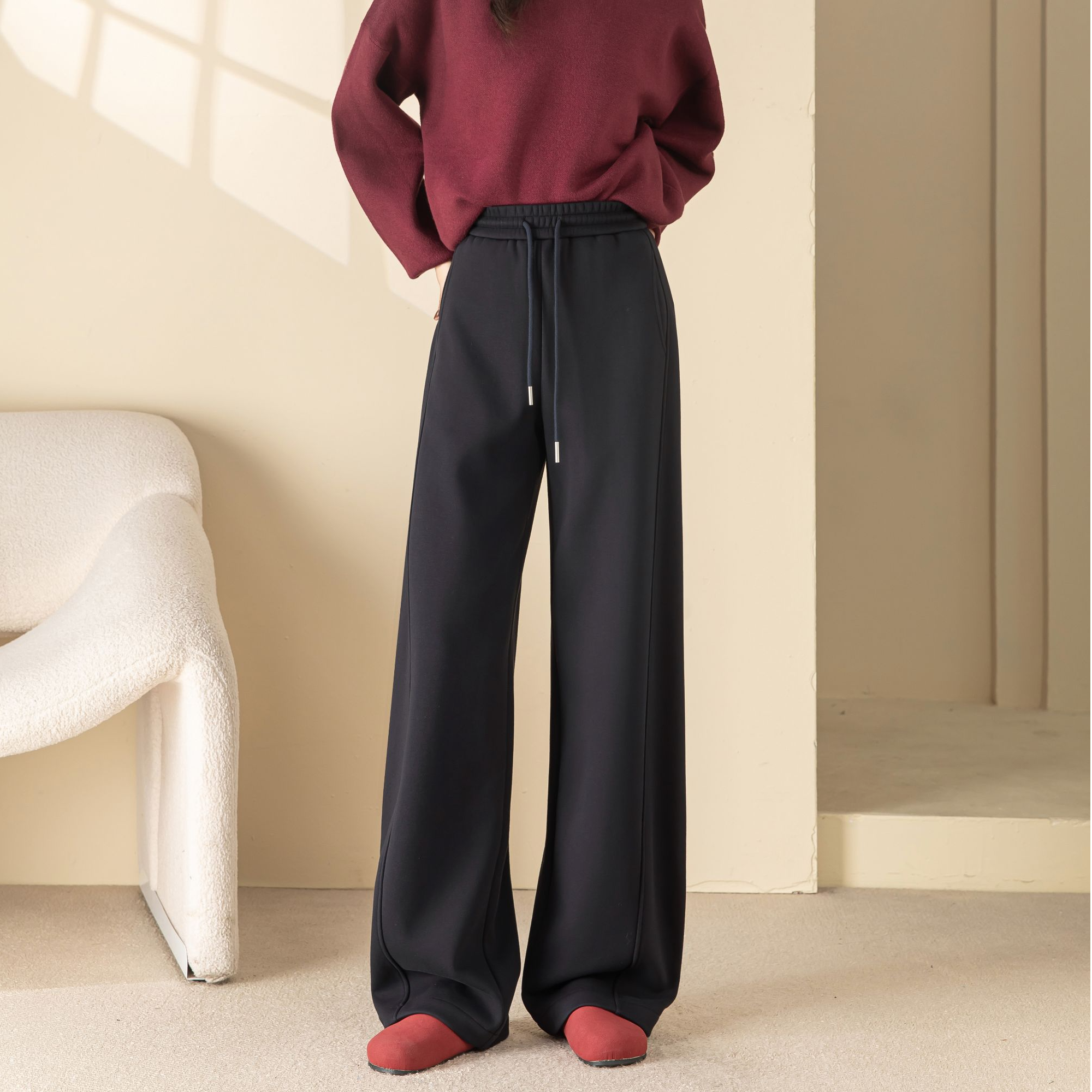 原•【空感浆果裤】冬季弯刀休闲百搭轻暖软糯加绒“空感浆果裤”D1375