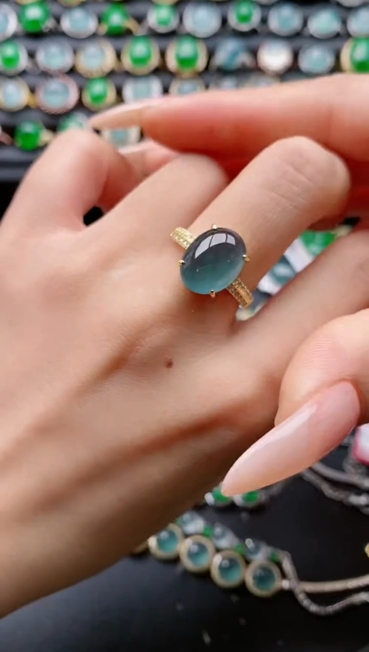 【闪购商品】翡翠戒指银S925镶嵌111111