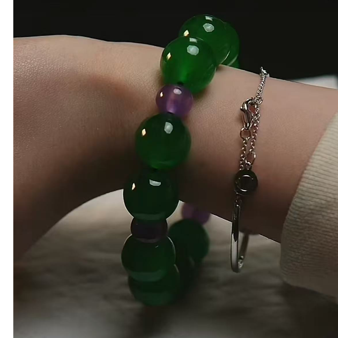 【华夏文物甄选商店02235】翡翠手串