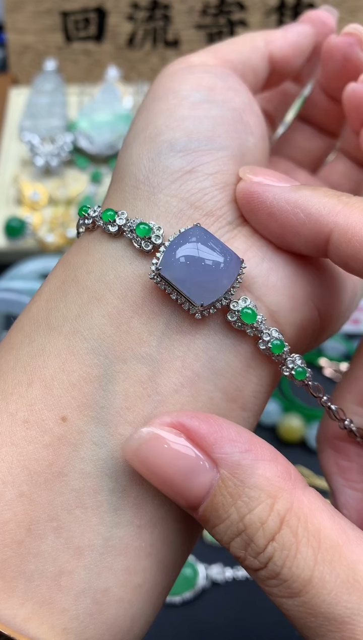 【闪购商品】翡翠手串18K金镶嵌622-中国好珍宝