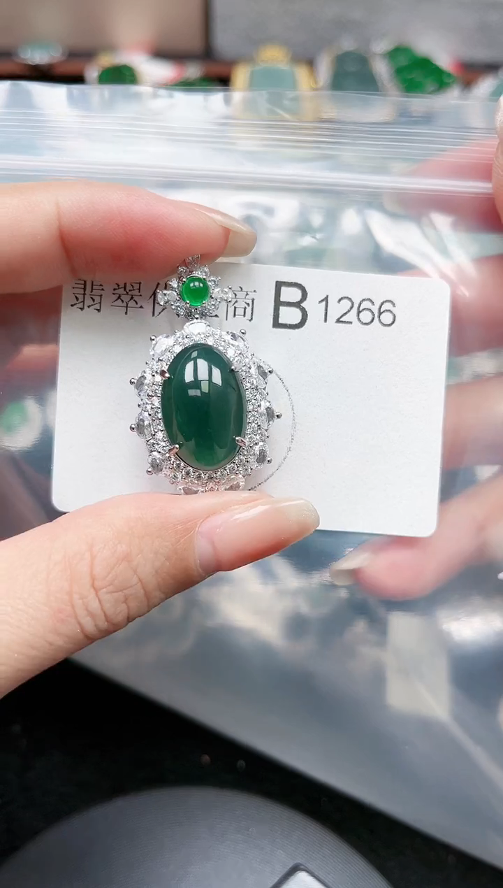 【闪购商品】翡翠颈饰未镶嵌1266赠皮绳