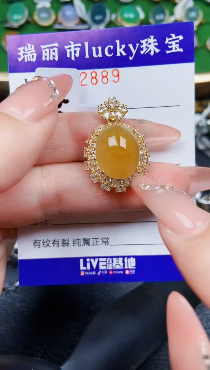 【闪购商品】翡翠颈饰银S925镶嵌2889