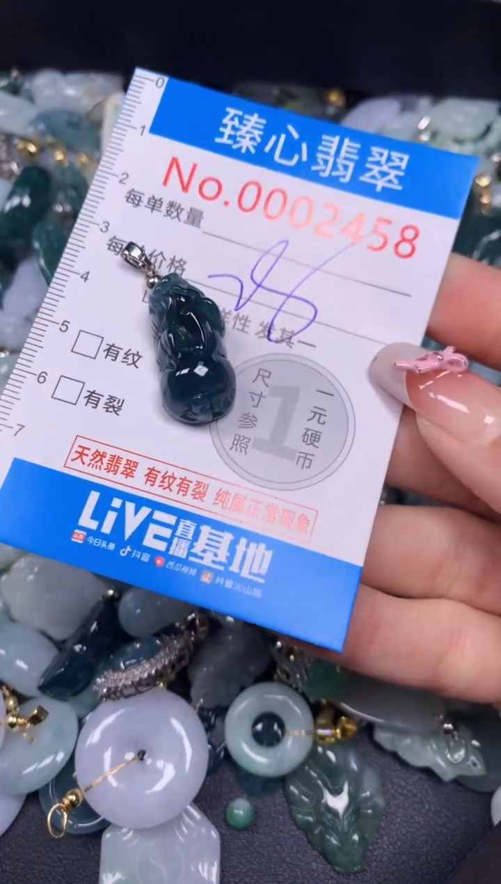 【闪购商品】翡翠颈饰未镶嵌含绳0002458