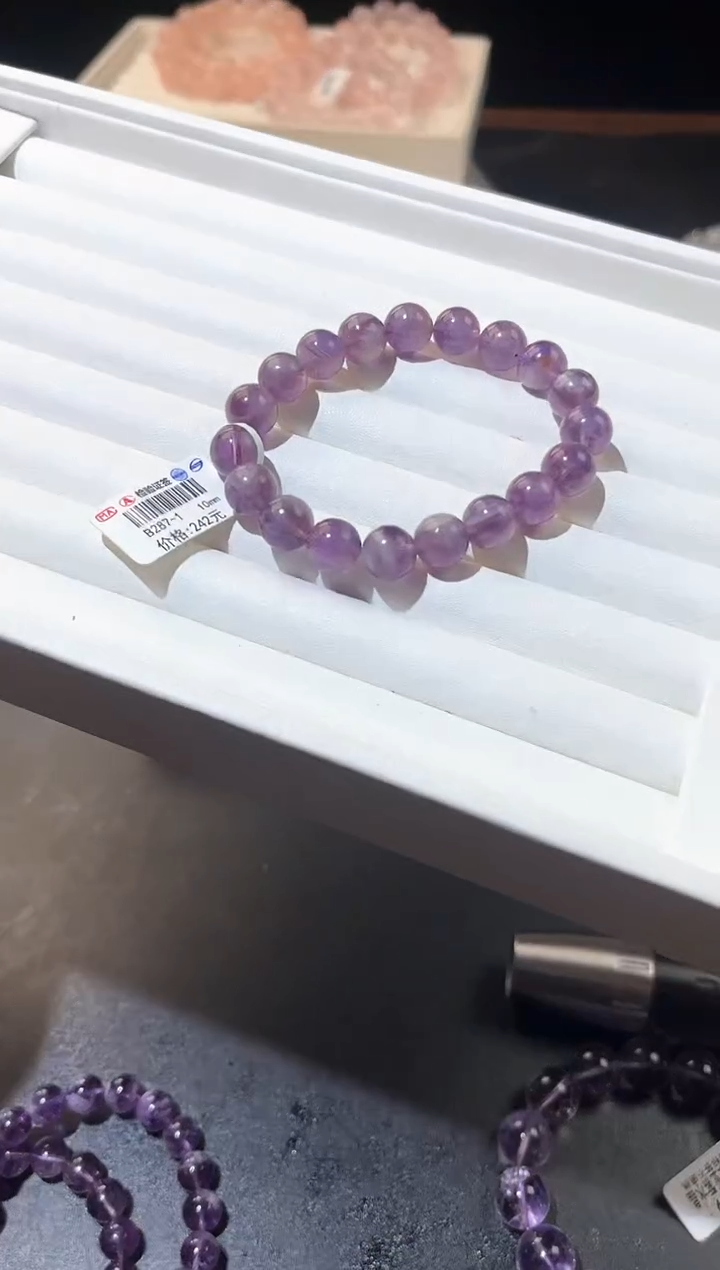 水晶手链未镶嵌多样性发一Q88紫兔毛10m+