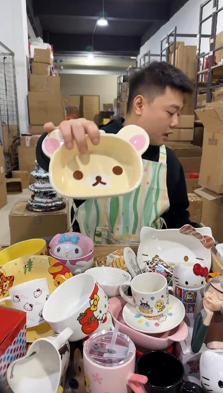 瓷片原盒熊妹深碗