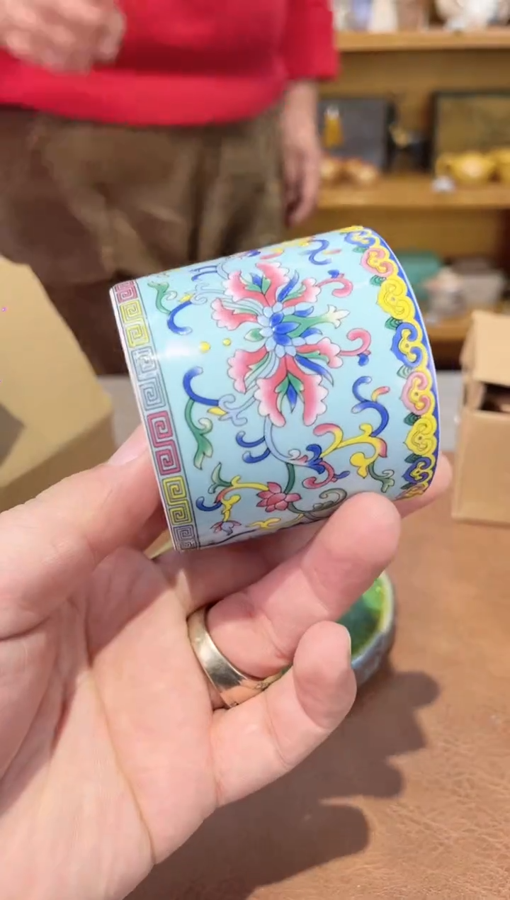 【闪购商品】浅蓝缠扳指杯茶具茶具