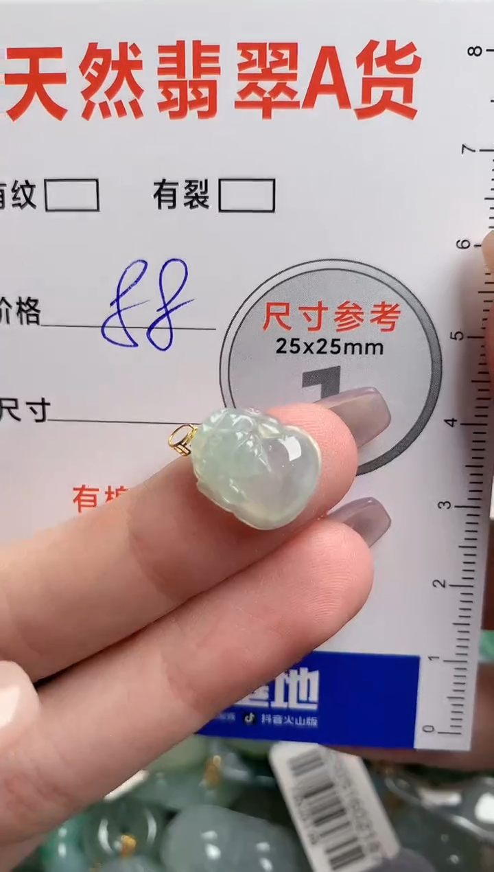 翡翠18K金镶嵌颈饰23001607