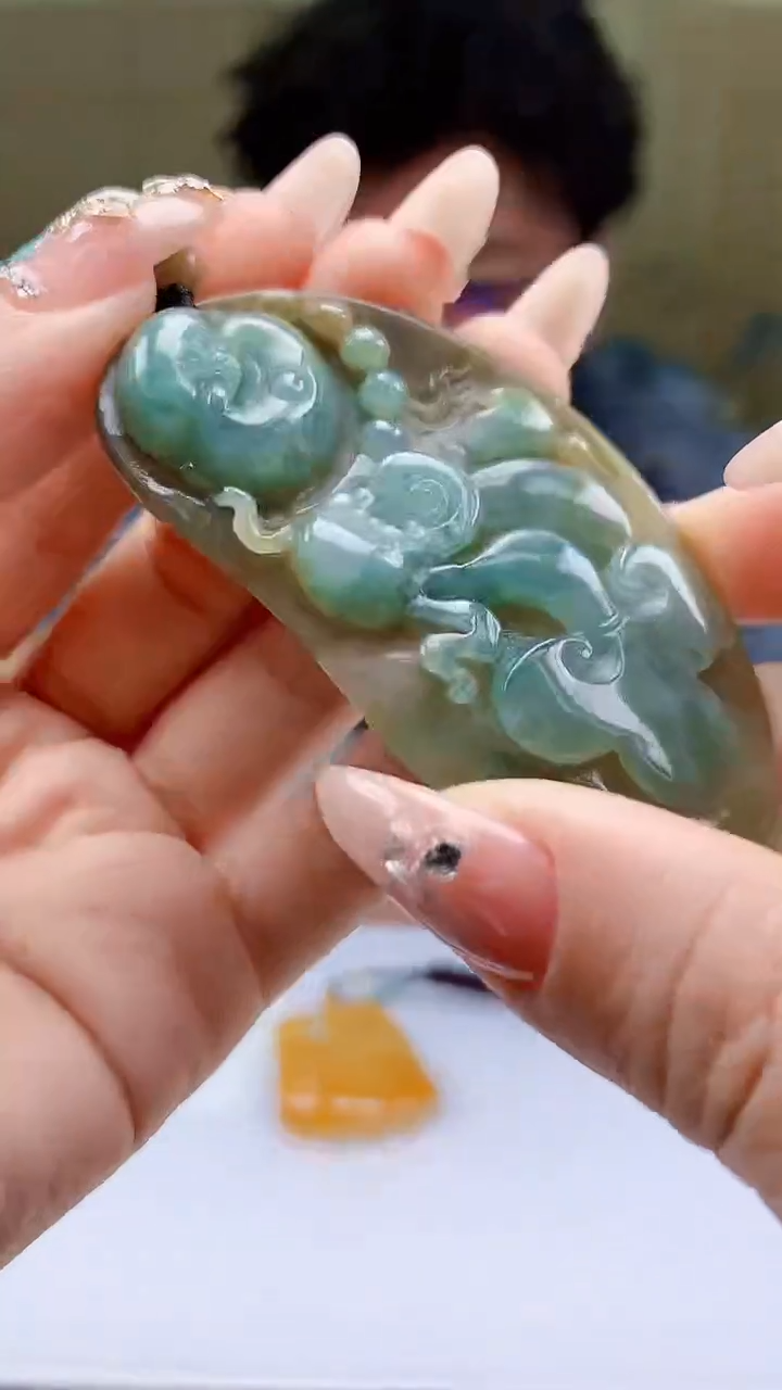 【闪购商品】定制翡翠未镶嵌4688ty-毛货挂件66