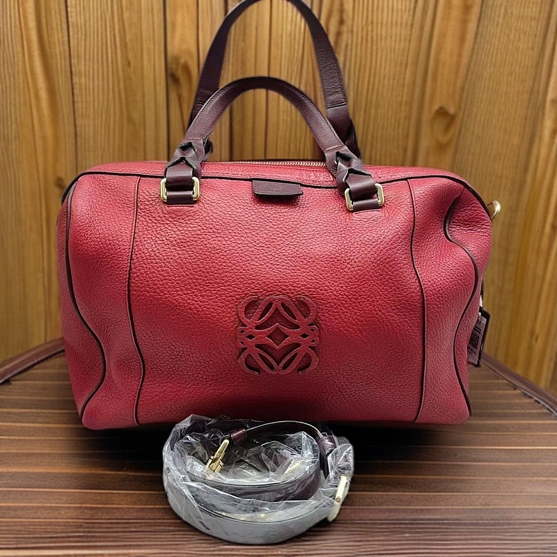 95新 LOEWE/罗意威 红色手提单肩包1299 1971