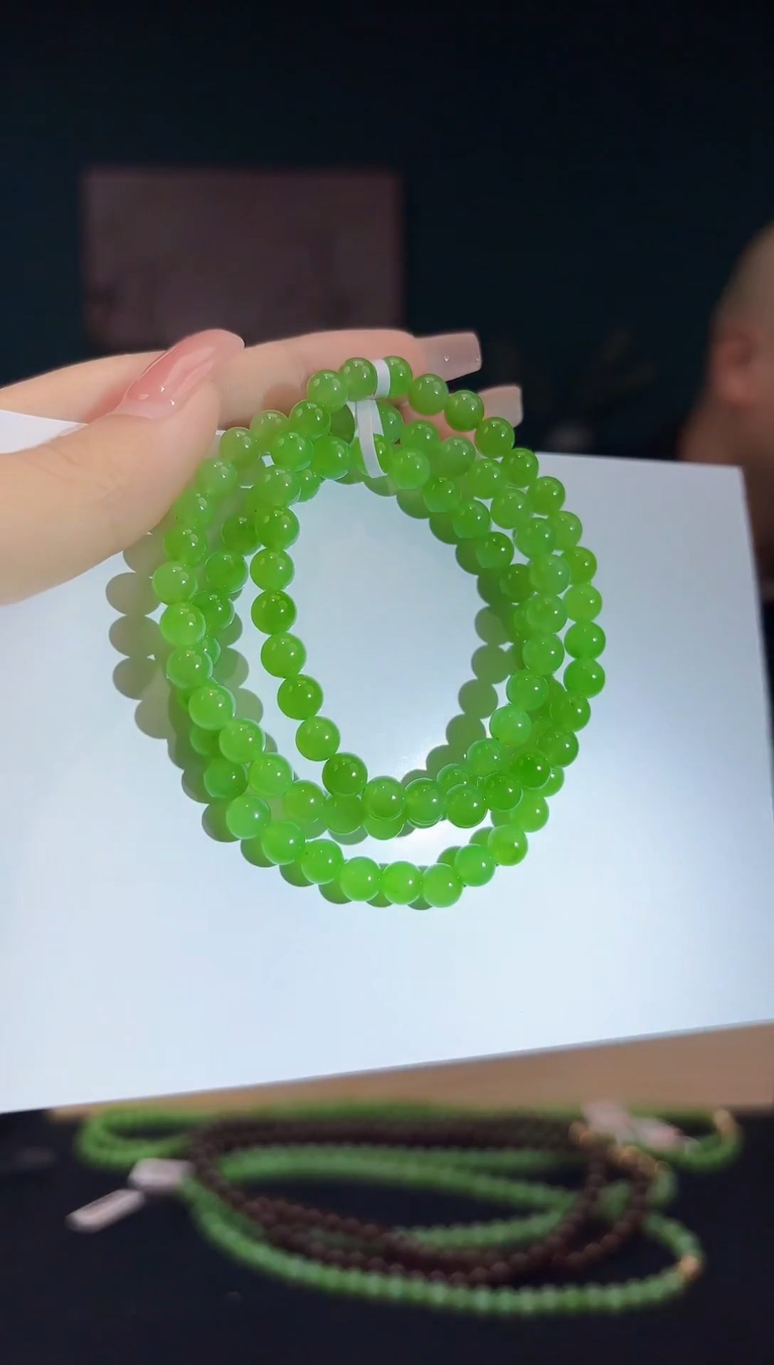 未镶嵌手串和田玉 碧玉手串3  多样性发其一