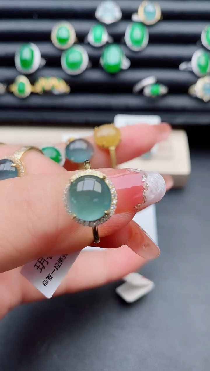 【闪购商品】翡翠戒指银S925镶嵌321321