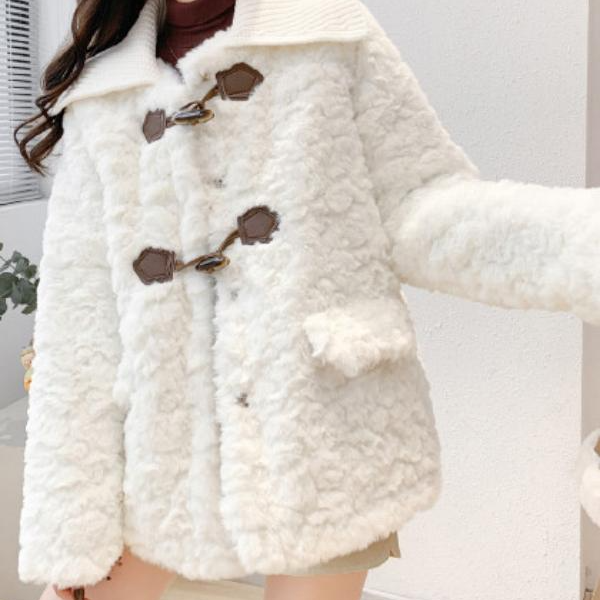 A226 厚款翻领毛毛外套