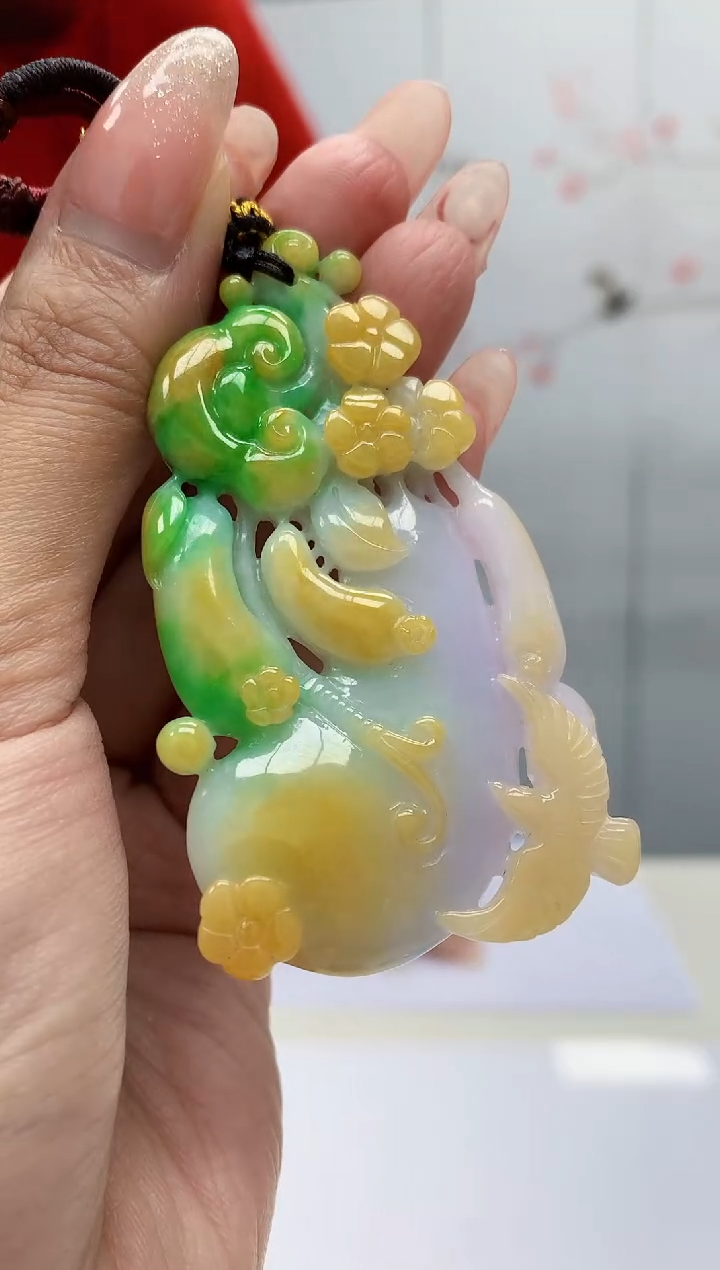 【闪购商品】定制翡翠未镶嵌4902MM-毛货挂件477