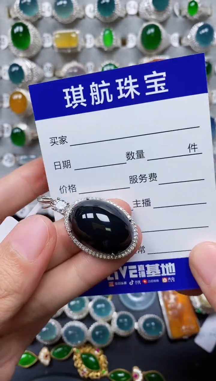 【闪购商品】翡翠颈饰银S925镶嵌0411