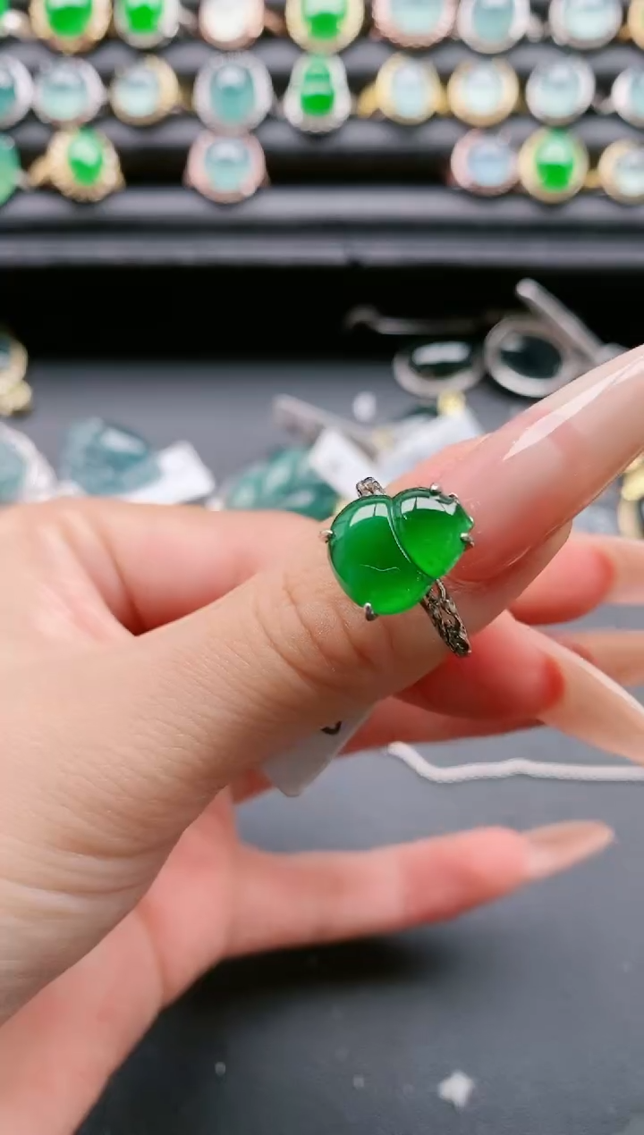 【闪购商品】翡翠戒指银S925镶嵌111111