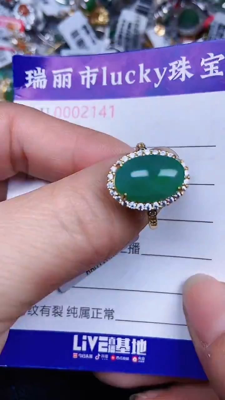 颈饰银S925镶嵌翡翠2141