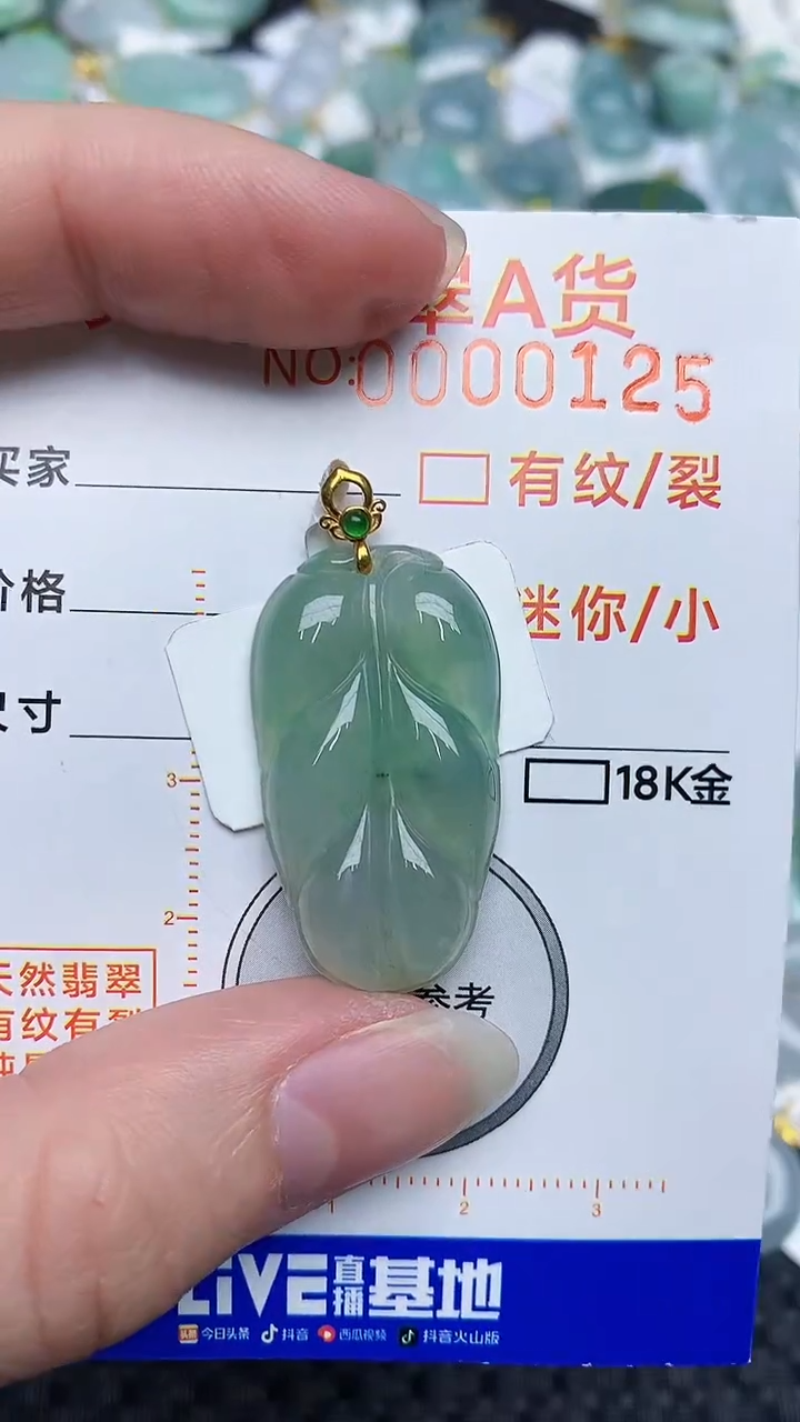 【闪购商品】翡翠颈饰18K金镶嵌5348345