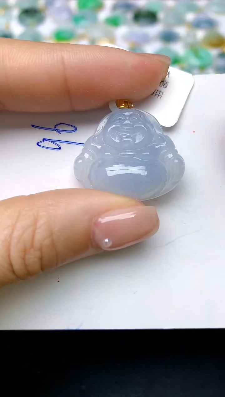 【闪购商品】翡翠颈饰18K金镶嵌96天然A货翡翠