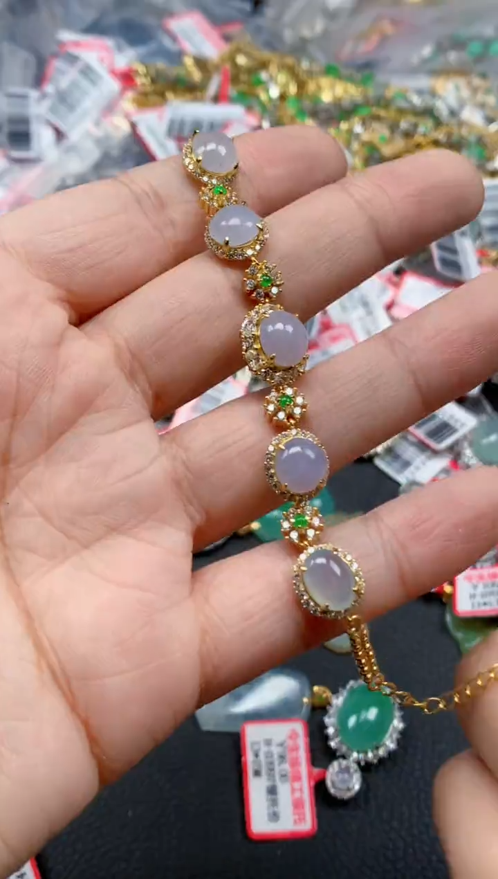 银S925镶嵌戒指翡翠天然A货缅甸翡翠