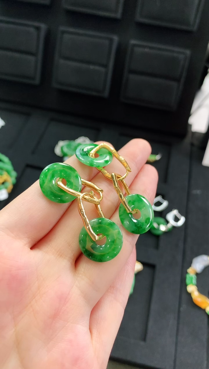 【闪购商品】翡翠耳饰银S925镶嵌不挑不选 多样性发货 发其一