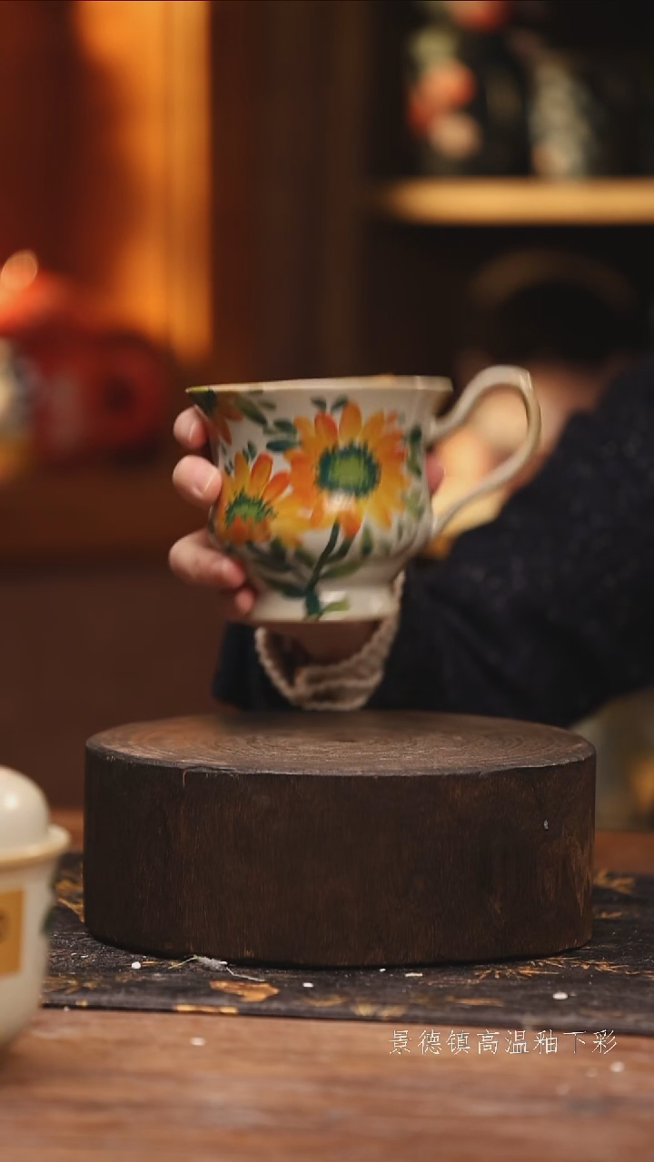 陶瓷景德镇高温釉下手绘陶瓷@L354@