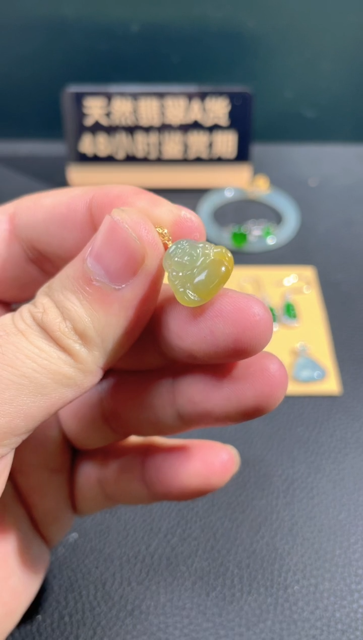 【闪购商品】翡翠颈饰18K金镶嵌翡翠