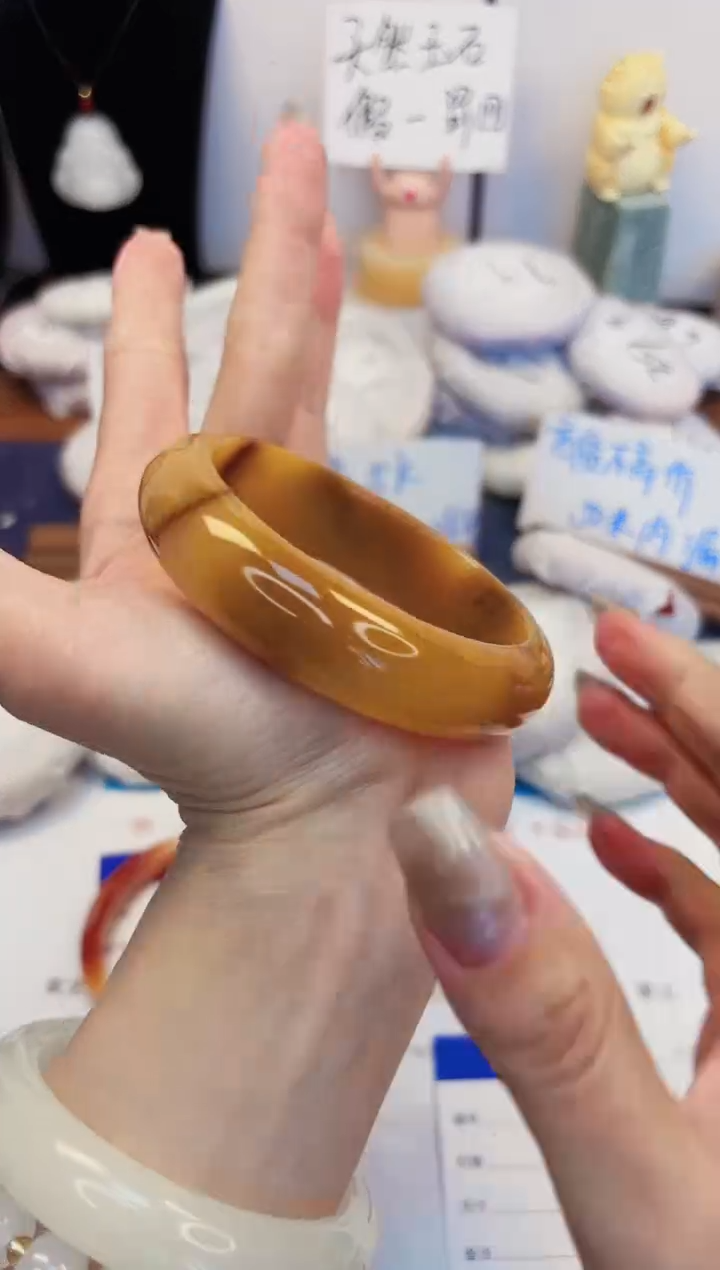 【闪购商品】石英质玉手镯合金255-财气镯-圈口60