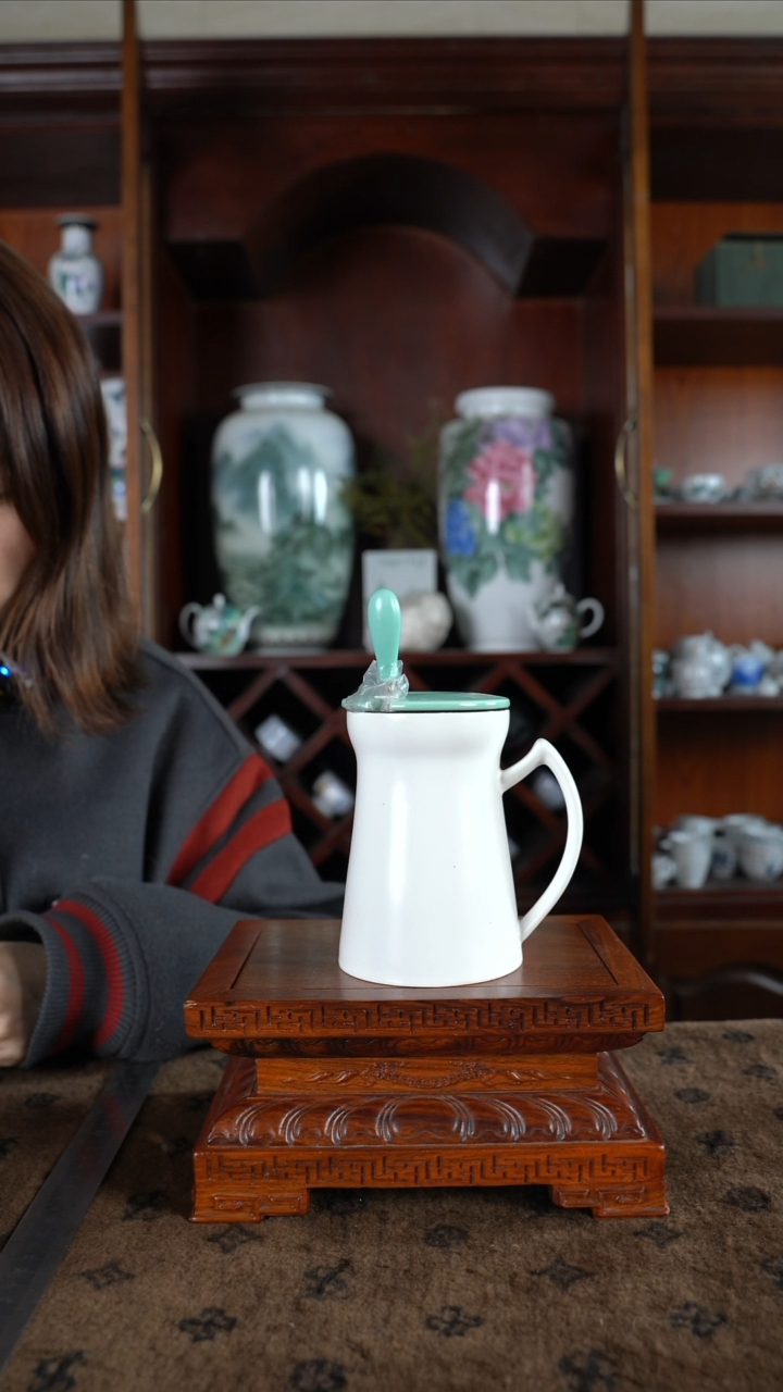 【闪购商品】其他白瓷带勺杯盖茶杯