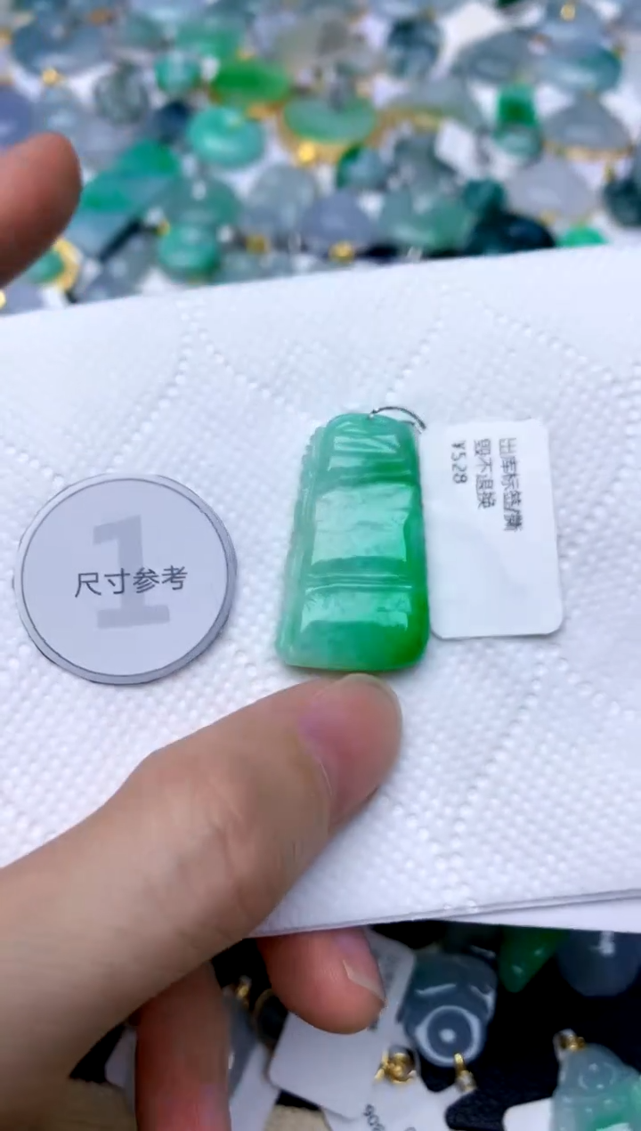 颈饰未镶嵌翡翠天然A货翡翠