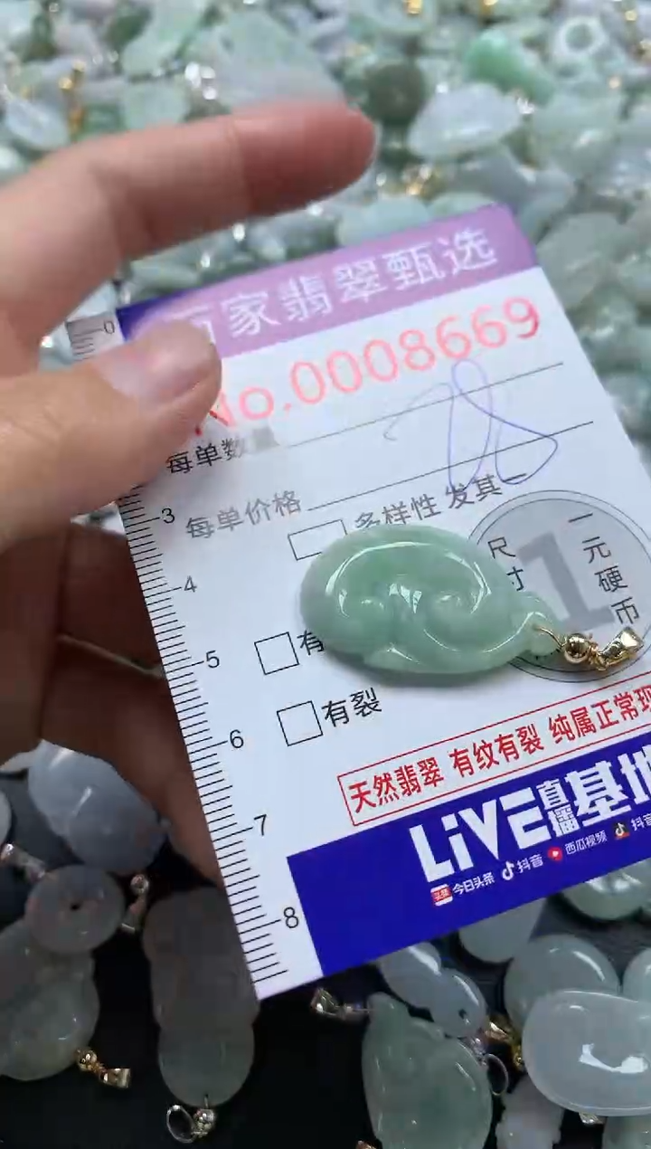 吊坠(不含链)未镶嵌翡翠8669