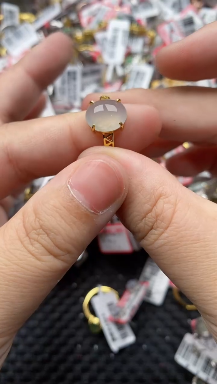 【闪购商品】翡翠戒指银S925镶嵌55555---5