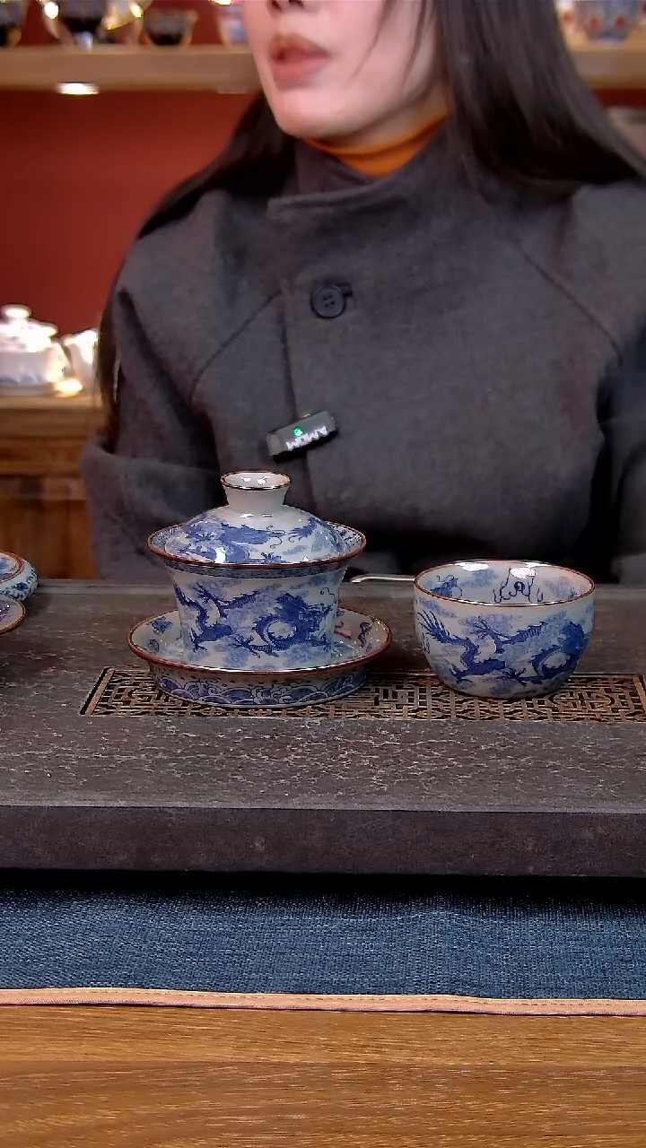 简装家用款2件套 老陶泥开片纹陶瓷茶具