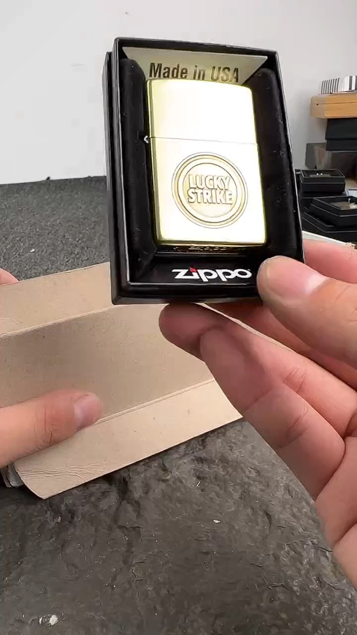 铜zippo打火机好彩