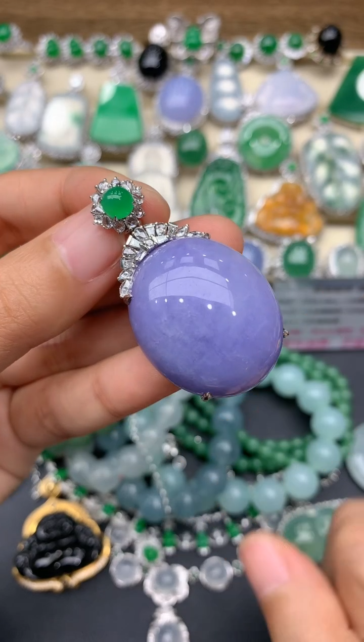 【闪购商品】翡翠颈饰18K金镶嵌182-中国好珍宝