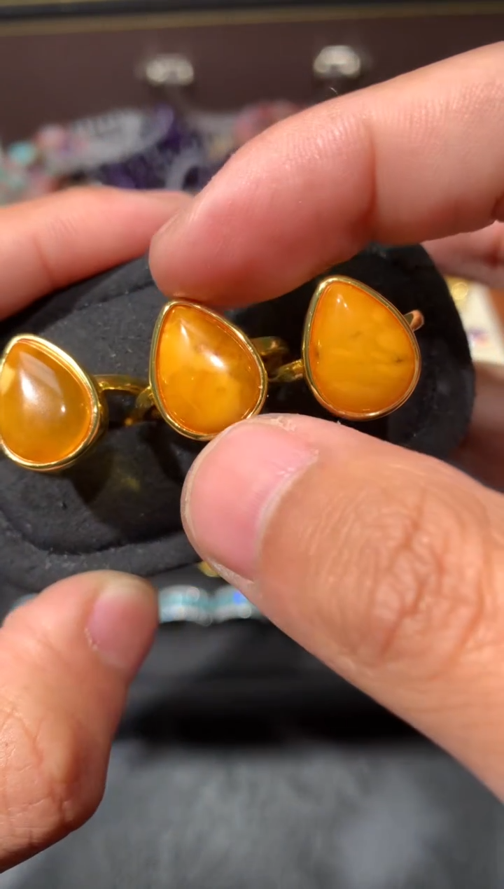 未镶嵌琥珀戒指G40【多样性发其一】